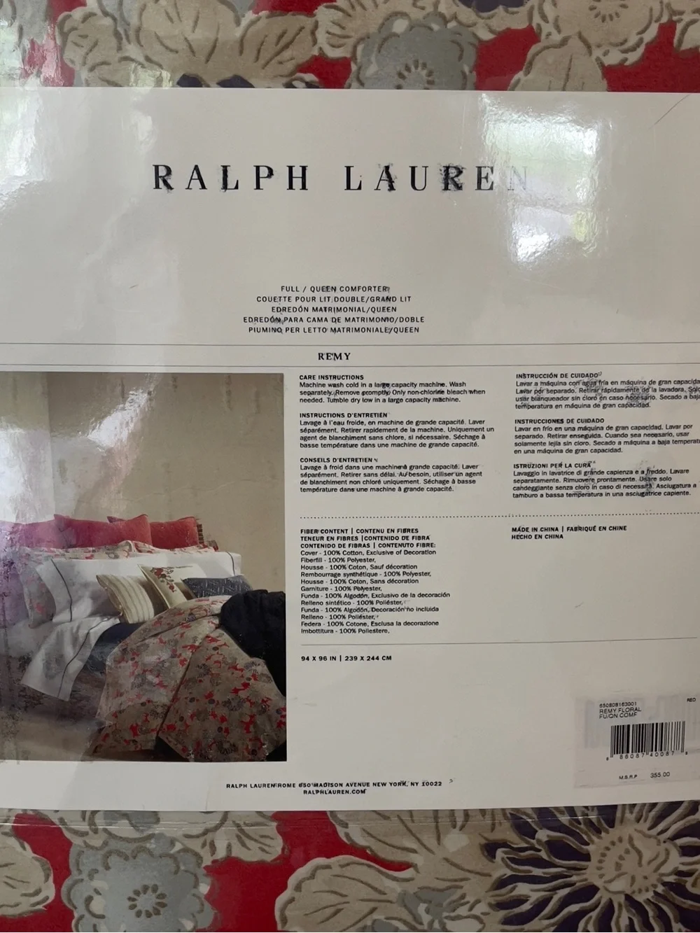Ralph Lauren Remy Vintage Style Floral Comforter Full Queen New in Bag